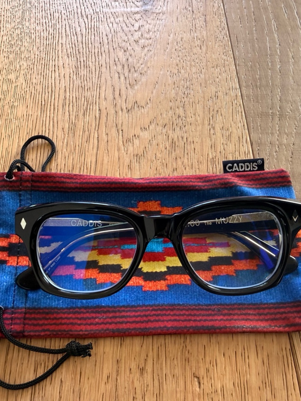Caddis Black Thick-Frame Blue Light Glasses